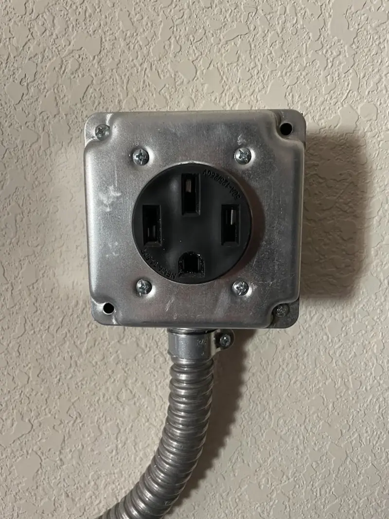 NEMA 14-50 outlet installed for Electrical Panel Upgrade in Magna